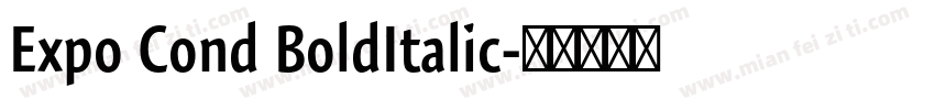 Expo Cond BoldItalic字体转换